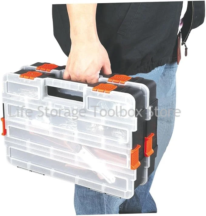 Imagem -06 - Organizador Stackable Tool Box Portable Toolbox For Mechanics Screw Storage For Parts