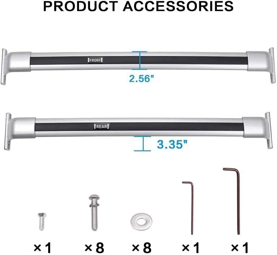 Roof Rail Rack Cross Bar Crossbars Fits for Jeep Grand Cherokee L 2021 2022 2023