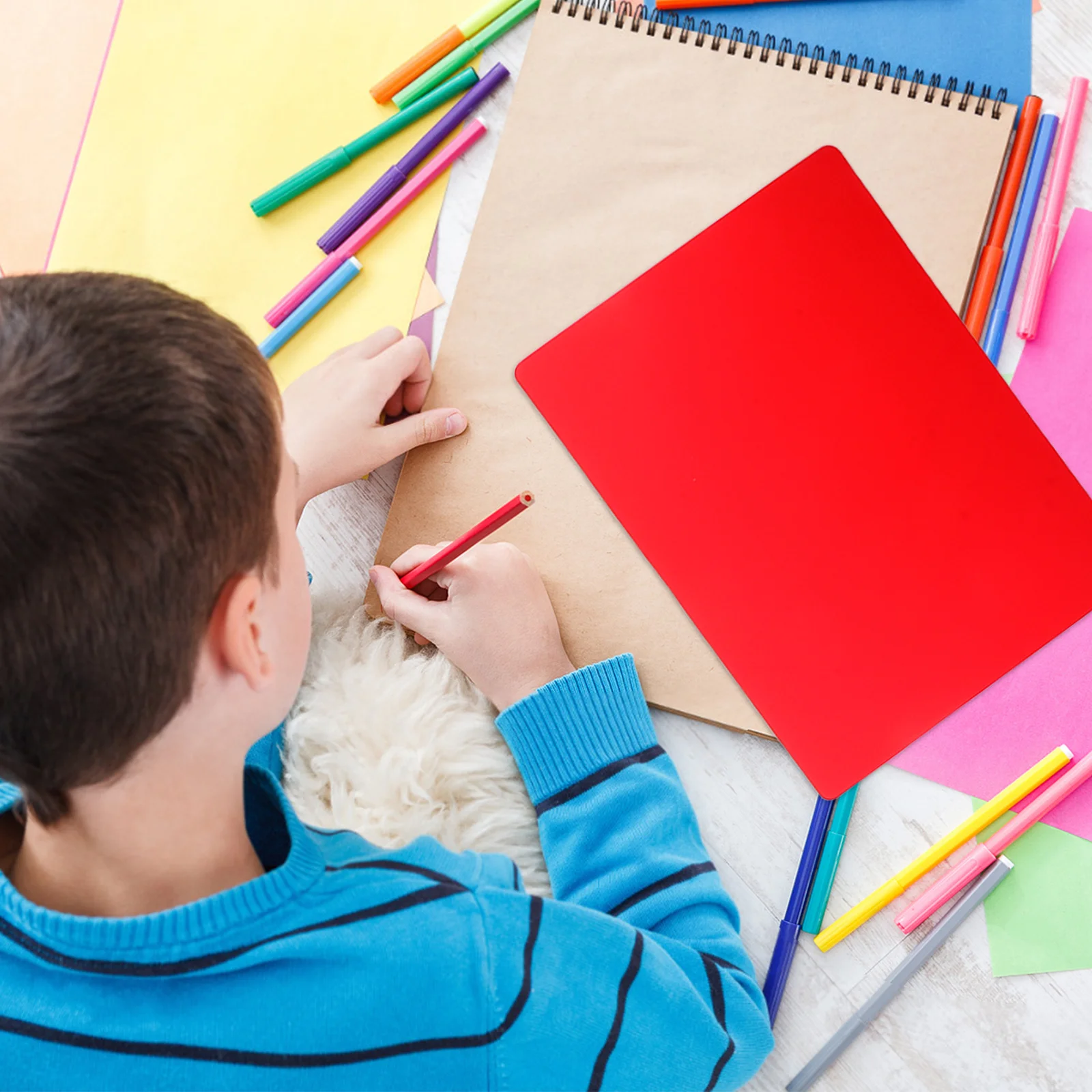 18 قطعة حصيرة صياغة الطين للأطفال ألوان متنوعة وسادة الطين A4 حجم طفل الكتابة ممارسة الحصير الحرفية البلاستيكية DIY بها بنفسك #6