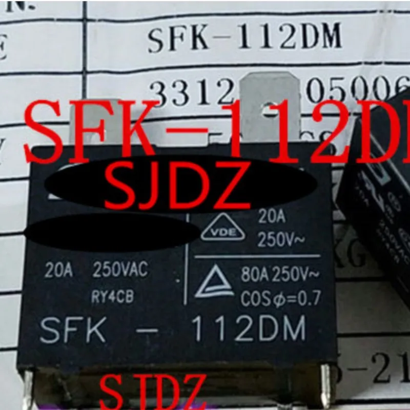 10PCS SFK-112DM SFK102F-12VDC 20A 250VAC