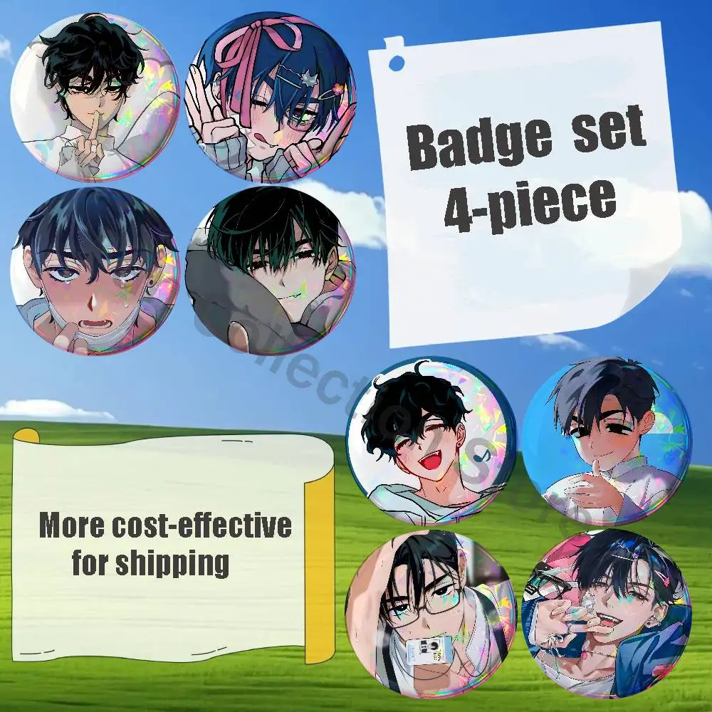 Ivan A-ALIEN STAGE 4-piece set Pins Backpack Clothes Jewelry Accessories Cartoon Round Brooch Button Badge Fans Collection Gifts