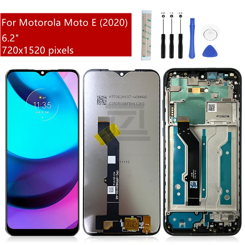 

For Motorola Moto E 2020 LCD Display Touch Screen Digitizer Assembly With Frame Display Replacement Repair Parts