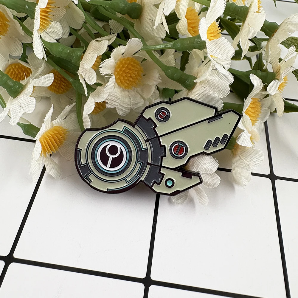 Warhaammer 40K تاو الإمبراطورية Riptide الطاقة درع المينا بروش الخيال العلمي لعبة التلبيب دبوس ألعاب المشجعين جمع الهدايا الطرفية تذكارية