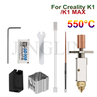 Updated Hotend Kit Bi-Metal K1 HOTEND For Creality K1/K1 MAX Ceramic Heating Block Kit 550°C Extruder For Creality K1 3D Printer