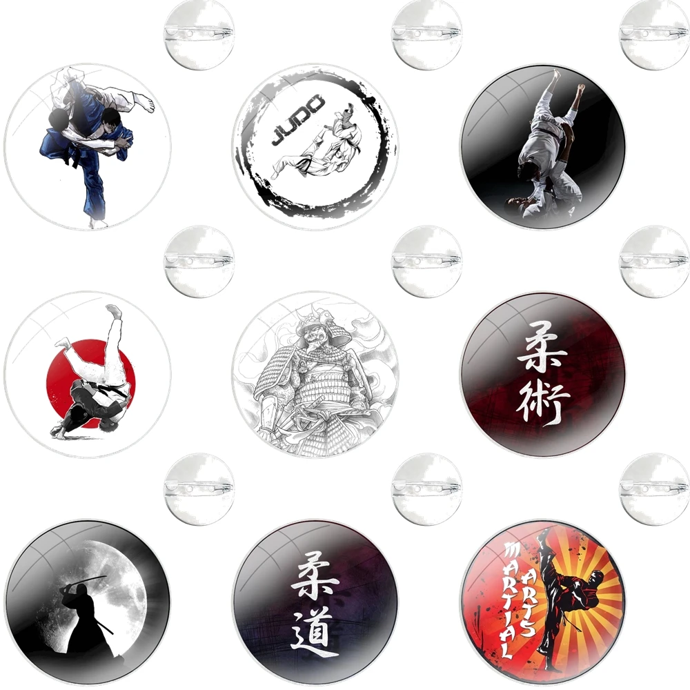 Badge Brooch Pin Accessories For Clothes Backpack Decoration gift Japan Judo Martial Art