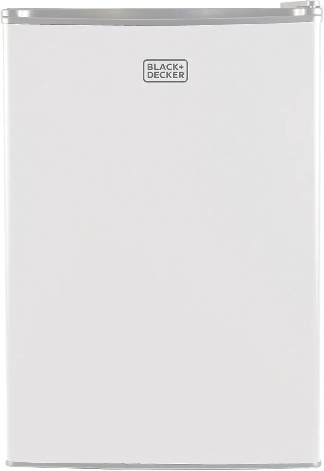 BLACK+DECKER BCRK25W Compact Refrigerator Energy Star Single Door Mini Fridge with Freezer, 2.5 Cubic Ft., White