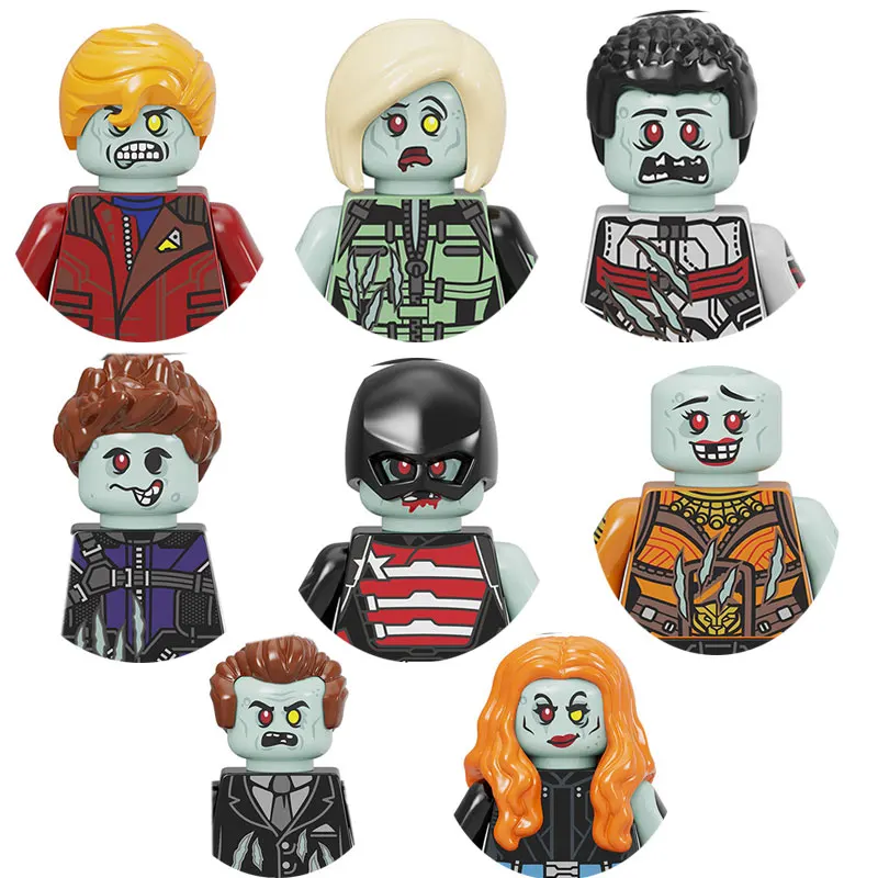 Halloween Superhero Building Blocks Film Animation DIY Anime Brick Mini Doll Assembled Figure Children's Toy Gifts