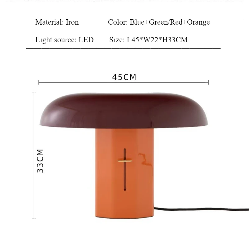 

SANDYHA Iron floor lamp Mushroom Modelling Design Led Light for Living Room Bedroom Decoration Study Indoor Lighting Fixtures
