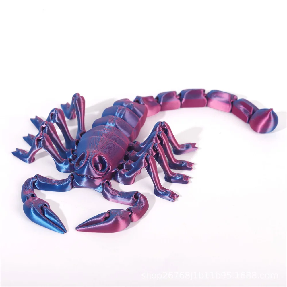 3D печатная игрушка-симулятор скорпиона, подвижные выдвижные шарниры, креативная модель, украшение для рабочего стола, коллекция украшений, подарки
