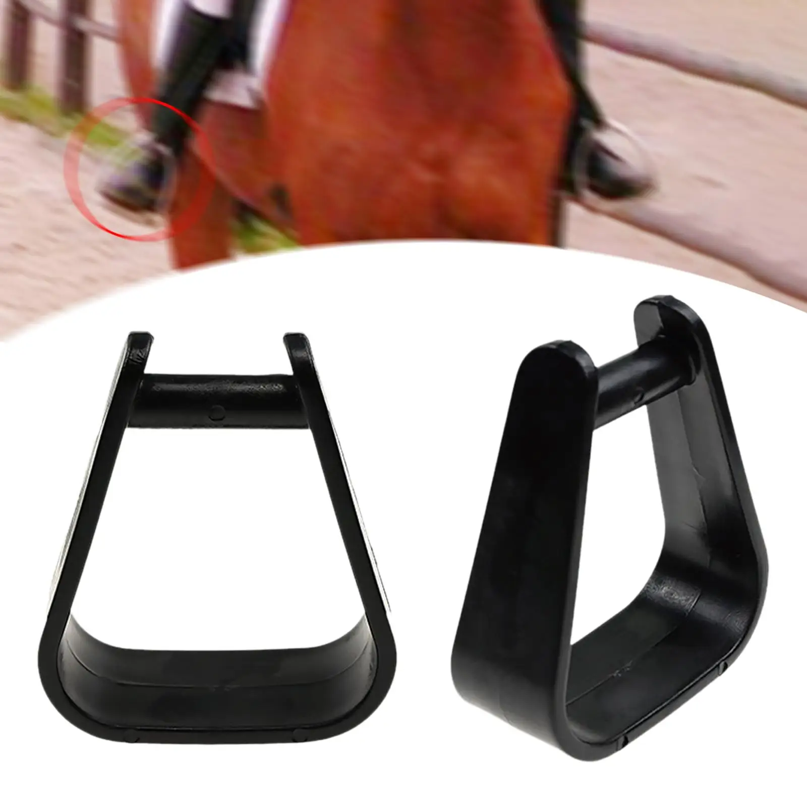 

Kids Stirrups High Strength Stirrups Black 2x for English Saddle Supplies