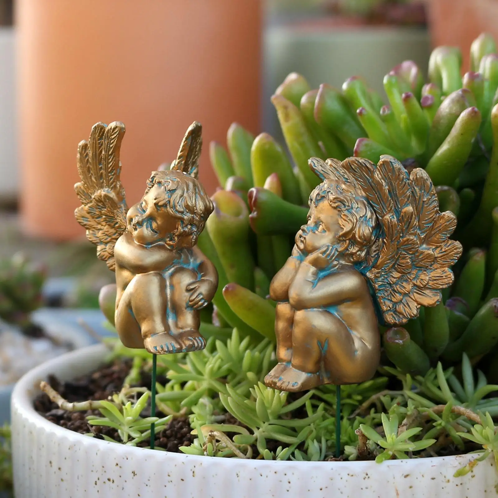 

Садовая фигурка-колышек из смолы для украшения сада и патио, подарок для садовода