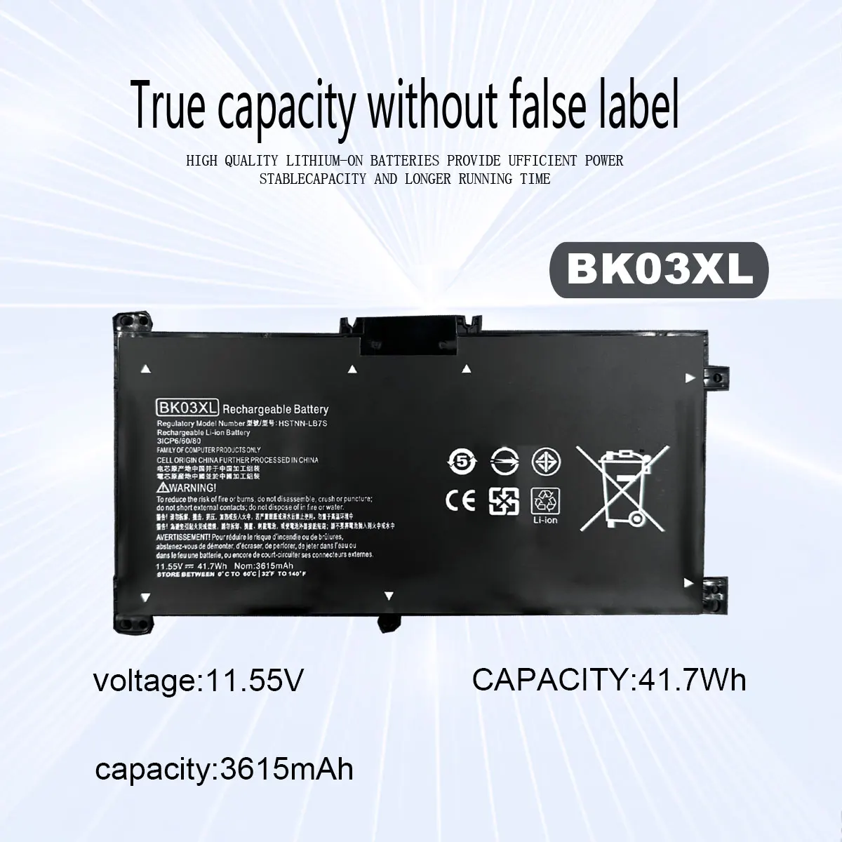 BK03XL  Laptop Battery For HP Pavilion X360 14-BA 14-BA008TU 14-BA103TU 14-BA159TX