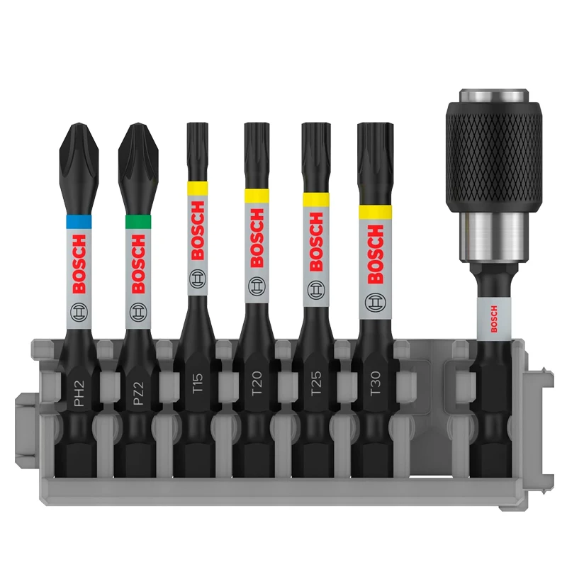 Bosch Professional 7pcs 2608522327 Screwdriver Bit Set Length 55mm Currency Accessory Impact Drill Spare Parts Batch Head