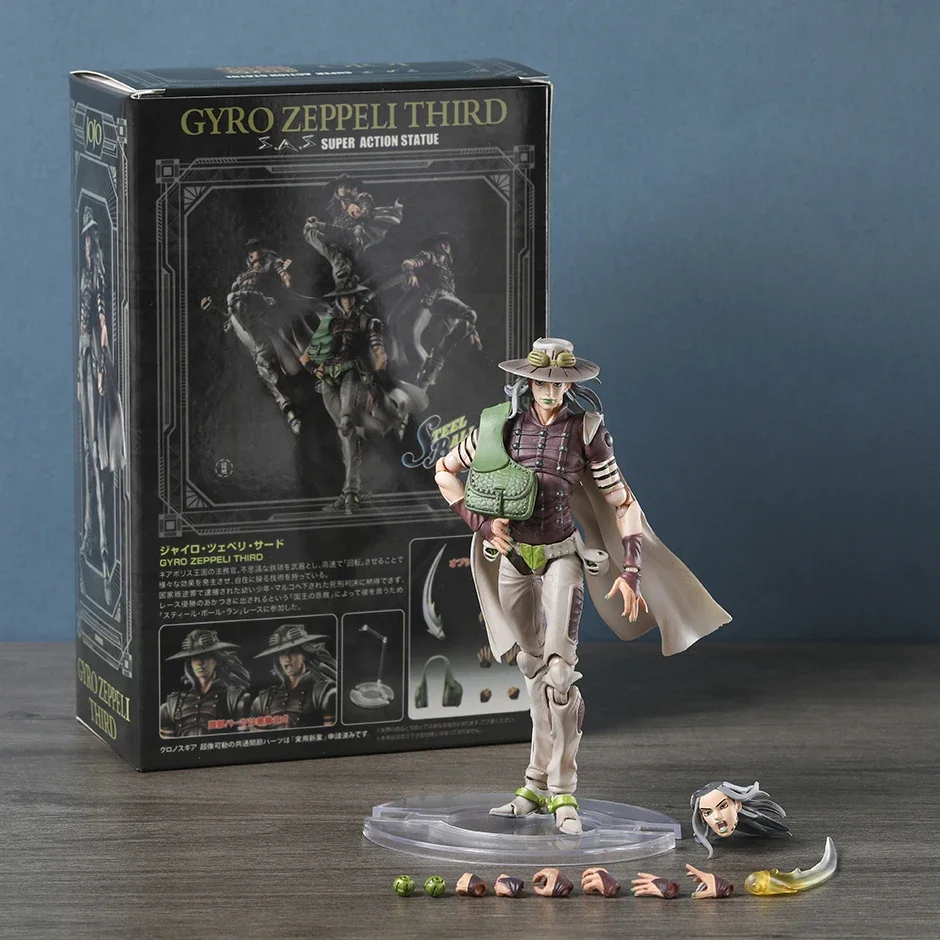 Estatua de súper acción, bola de acero Run Gyro Zeppeli, tercera figura de acción, modelo de PVC, juguete de decoración, estatuilla de Anime, regalo