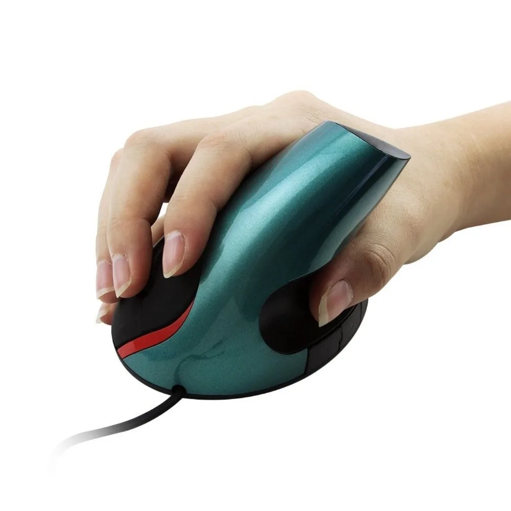 1600DPI Vertical Mouse Vertical Shape Photoelectric USB Wired Mouse Wrist Rest Ergonomic Design Computer Mice Computer Use