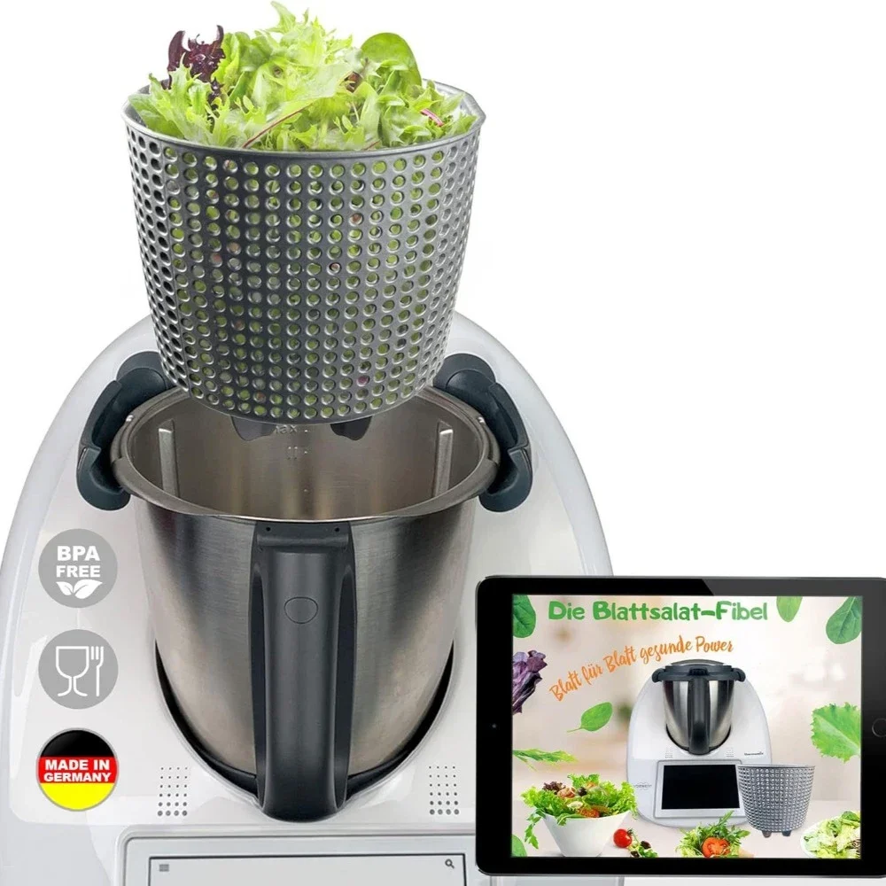 Salatmixer für Thermomix TM5/TM6 Filterkorb, tiefer Netzkanne, Gemüsefilterkorb zur Verbesserung der Koch- und Lebensmittelzubereitung