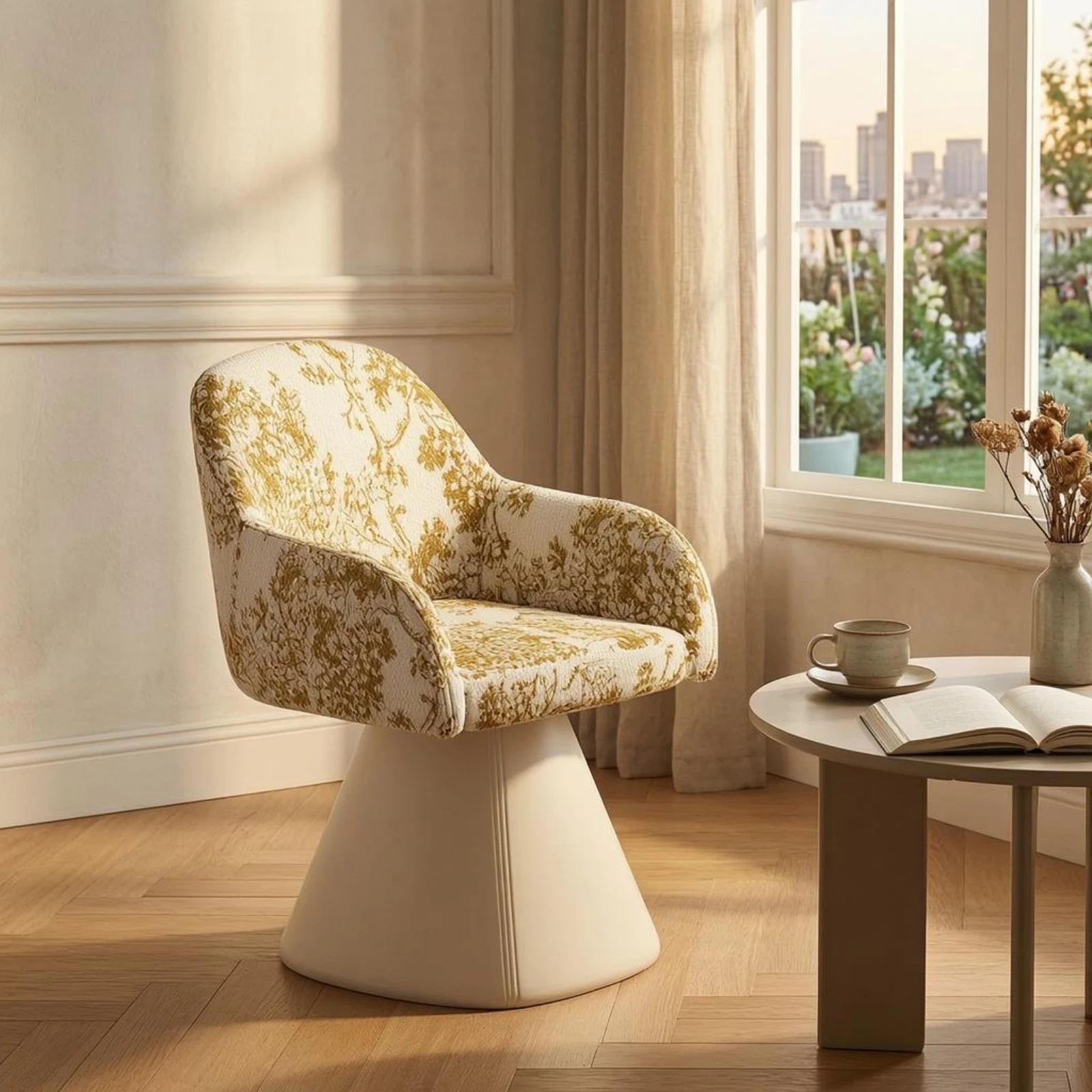 Swivel Makeup Chair Padded Swivel Vanity Chair Backrest Vanity Stool Foam Filled Furniture Comfortable for Bedroom image 6