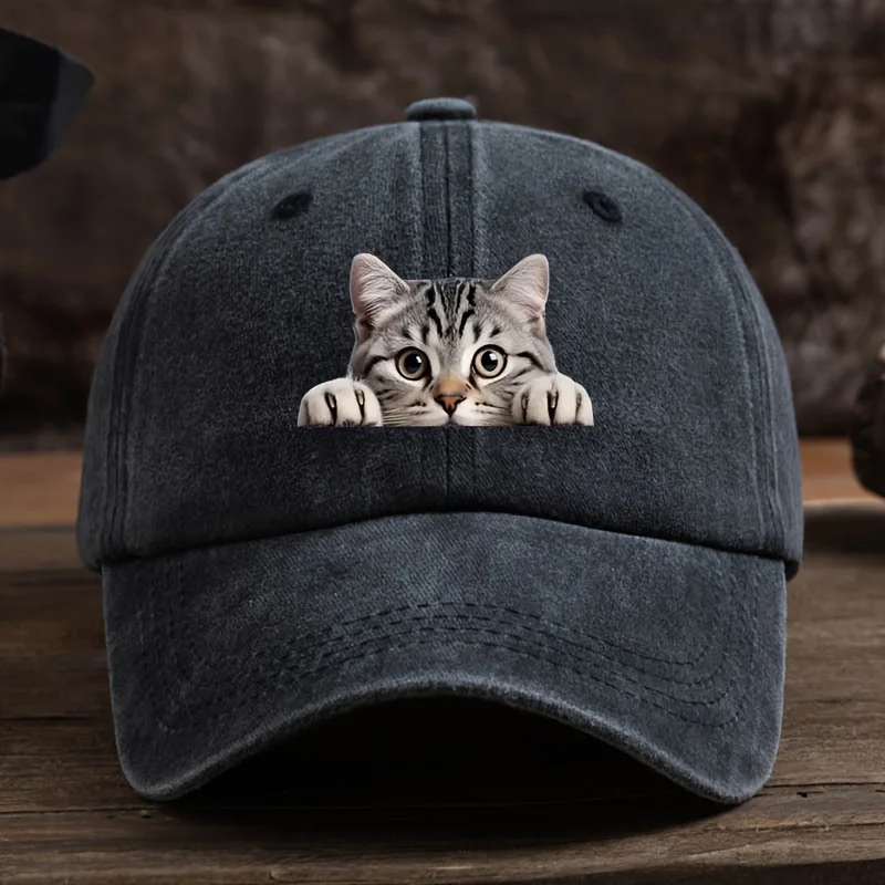 Fashion Washed Cotton Denim Baseball Caps Men Women Vintage Animal 3D Print Outdoor Sports Trucker Dad Hat Female Male Sun Hats