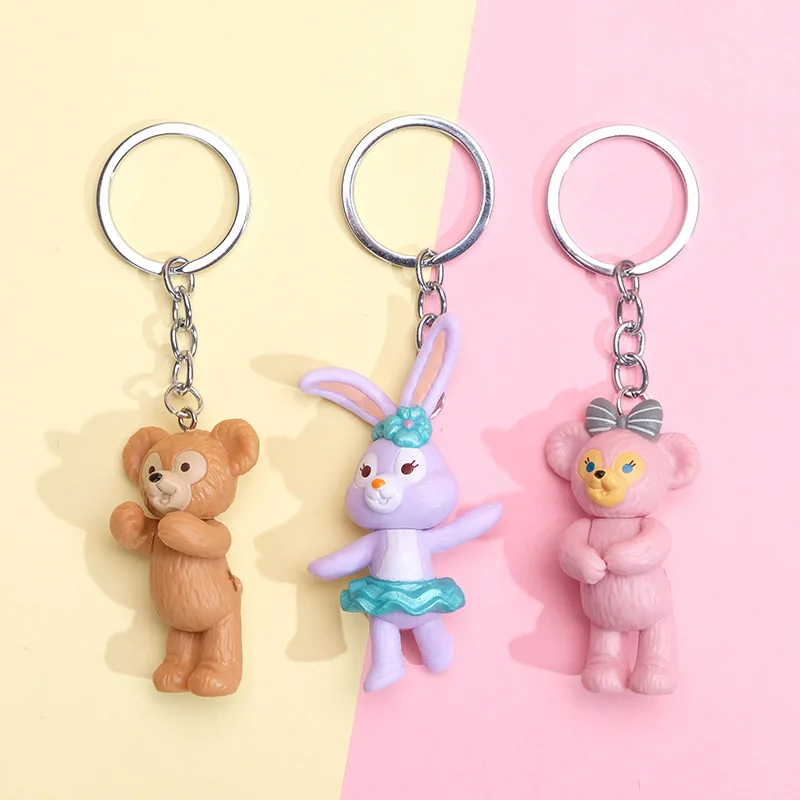 Disney Creative Cute Cartoon Princess Snow White Belle Keychain Funny Animals Key Chains Woman Gifts Jewelry Anime Accessories