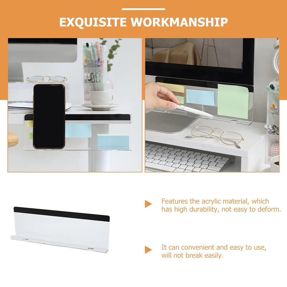 

Shelf Desk Accessories Office Messages Transparent Panel Monitor Side Memo Board Thank