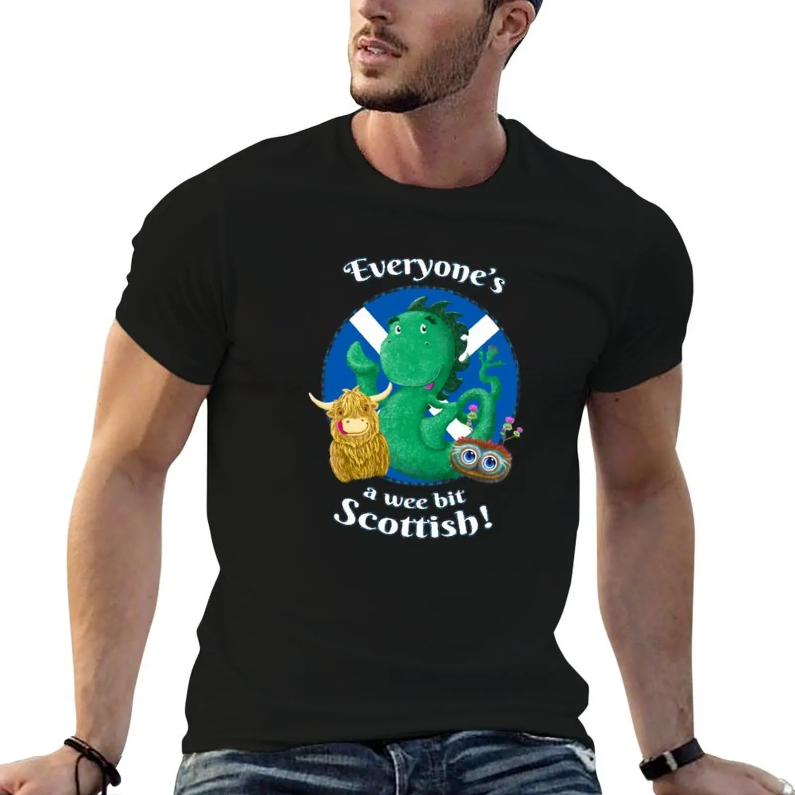 

Scottish Highland Cow, Nessie, and Haggis T-Shirt t shirt men 100% cotton luxury brand man t shirts graphic T-Shirt