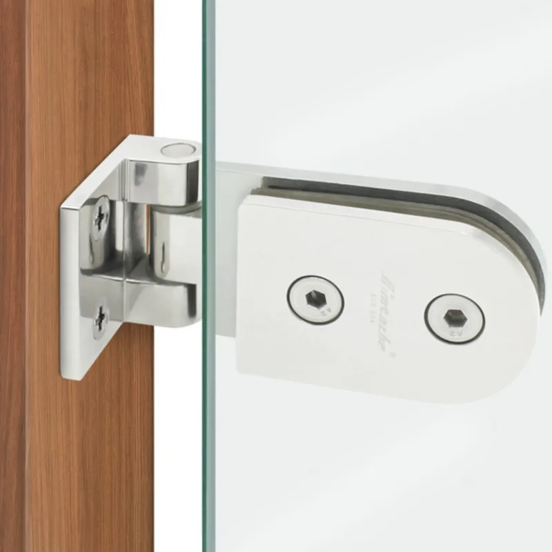 Stainless Steel Shower Room Glass Hinge Frameless Tempered Glass Door Hinge Glass Clamp 90 Degrees