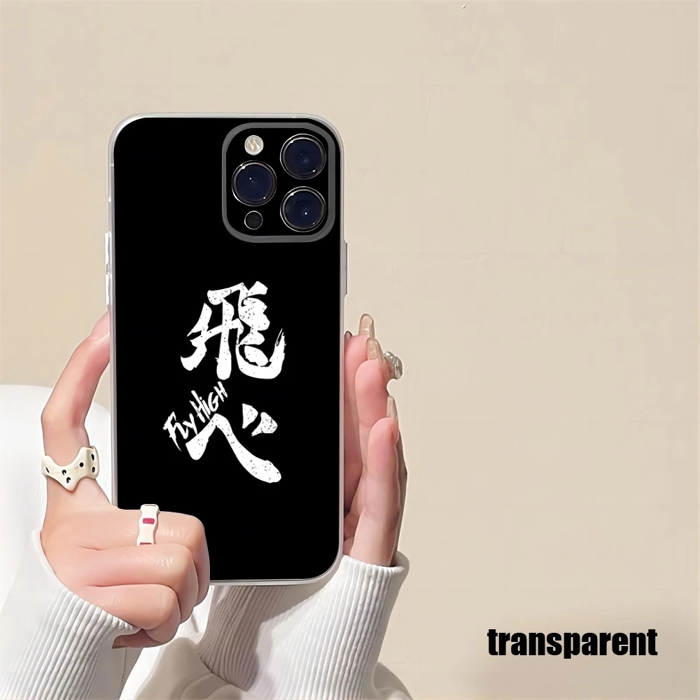 Japan Anime Haikyuu Love Volleyball Phone Case new For iPhone 15 14 12 13 11 Pro Max Mini X XR XS Max 7 8 Plus transparent cover