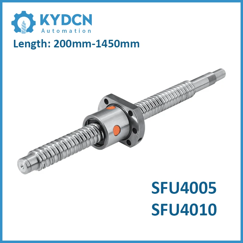 

SFU4005 SFU4010 Ball screw Length 200-1450mm single-nut ball screw 40mm CNC ball screw for CNC machine