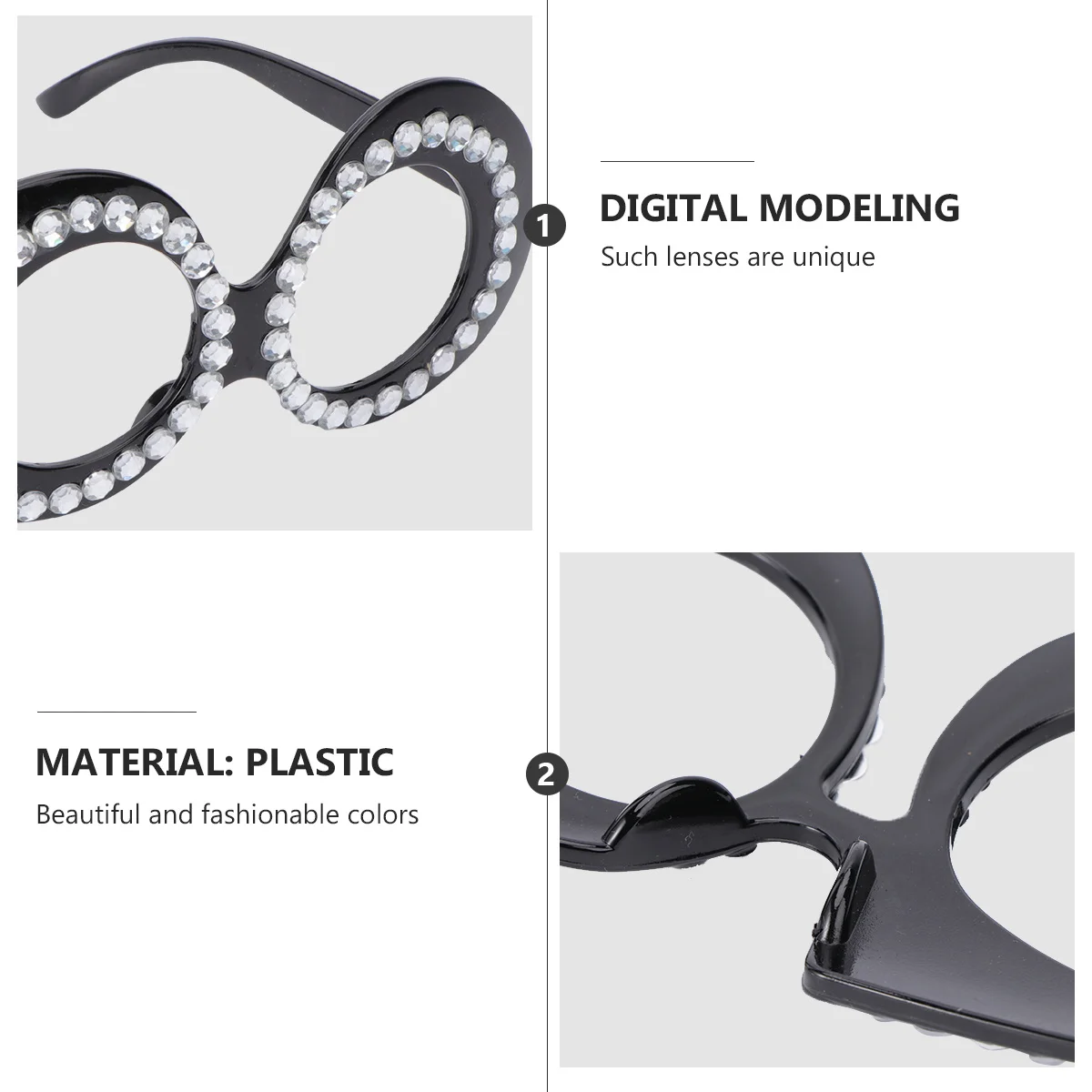 

1pc Party Number Glasses Light Weight Birthday Celebration Decor Fun Photo Booth Props For Kids Adults Carnival New Year