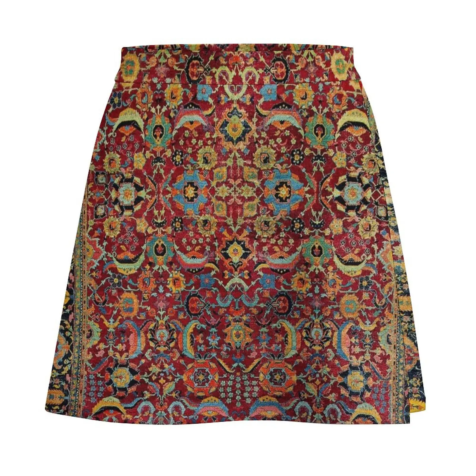 Safavid Isfahan Persian Carpet Print Mini Skirt School skirt clothing women summer 2025