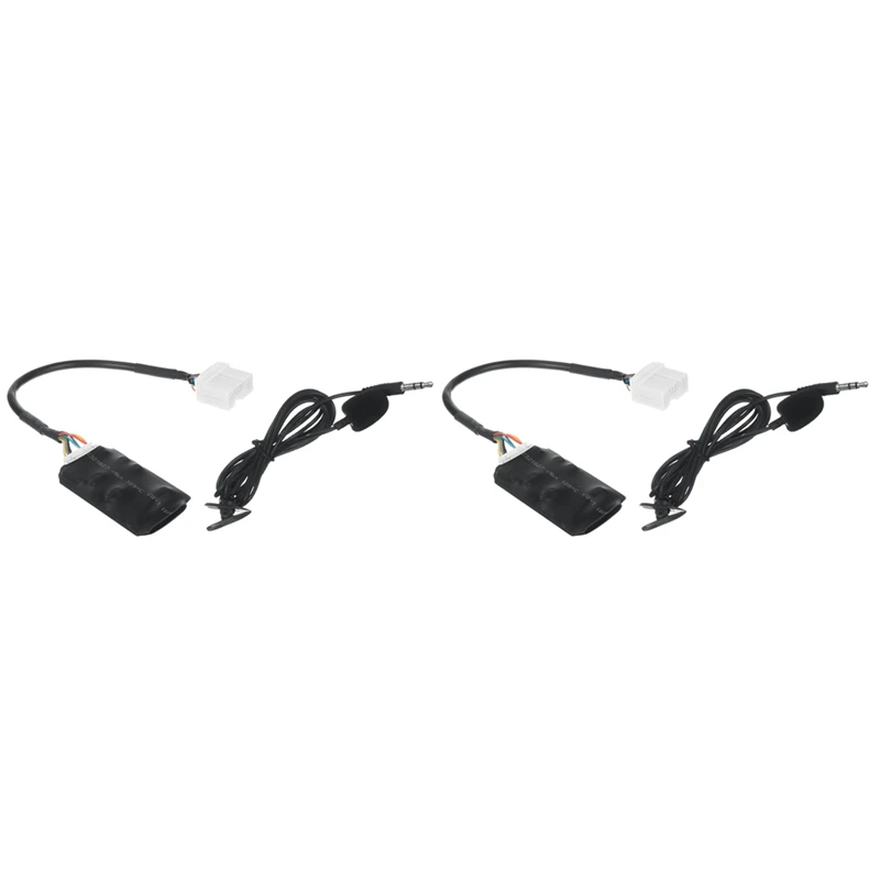 

2X Car Radio Audio Adapter Bluetooth Aux Cable Microphone Handsfree For Honda Accord Civic CRV Fit Siming Odyssey