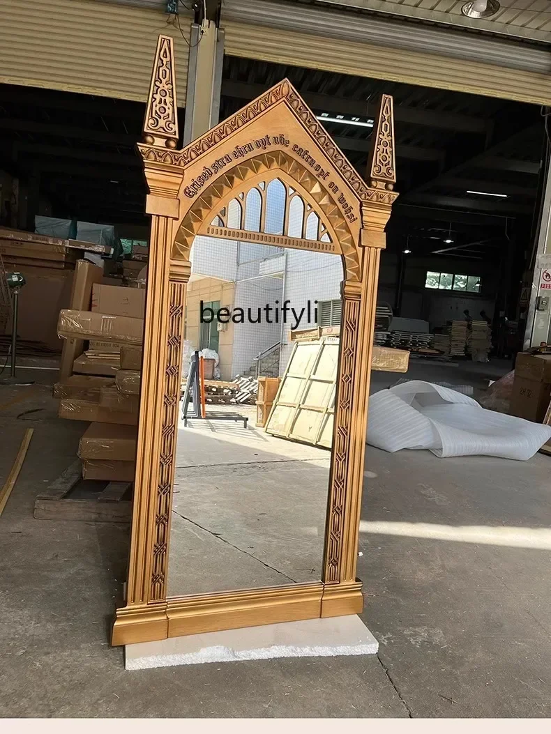 

AY7 Full-length mirror wall-mounted handmade custom size Magic mirror Potter art floor-to-ceiling American full-length mirror