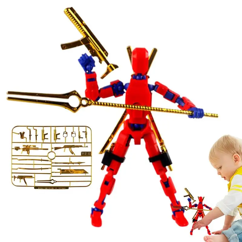 Building Blocks Figure Kids Magnetic Jigsaw Action Figure Toy Multi-Jointed Movable Funny Action Figure Set Suitable For Bedroom