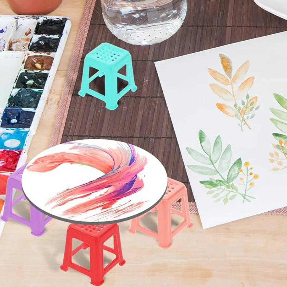 12Pcs Canvas Stands Painting Riser Mini Non-Slip Plastic Paint Pouring Tools Fluid Acrylic Supplies for Creative Art Projects
