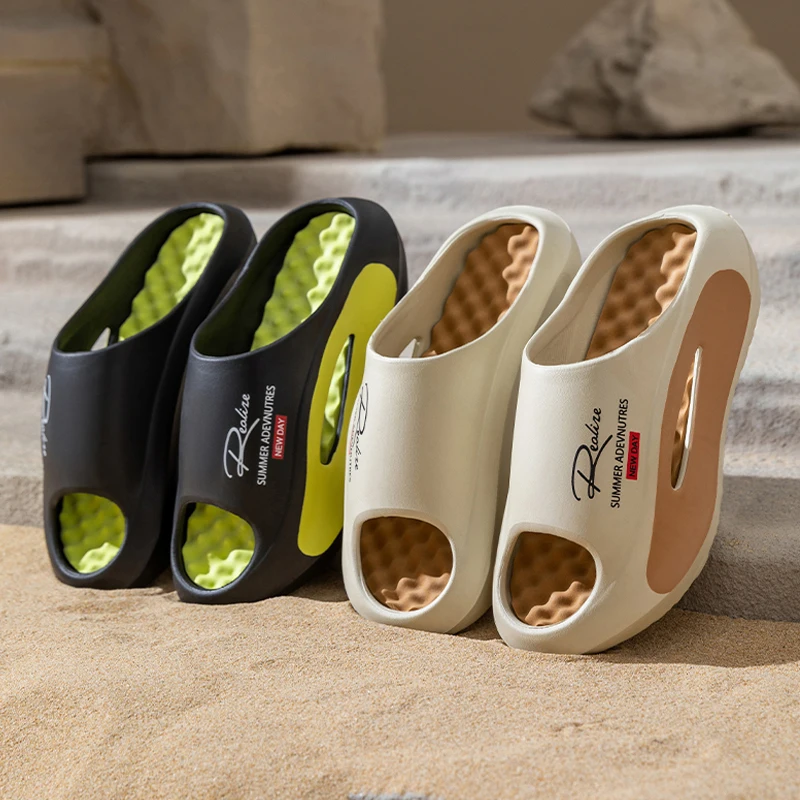 Summer Men's Massage Slippers Indoor Outdoor Sandals Beach Men Casual Shoes Soft Slides Flip-flops Men Women Home Slippers image 2