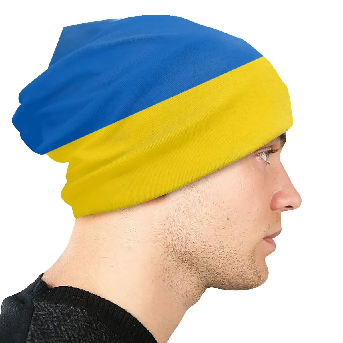 Flag Of Ukraine Ukrainian Skullies Beanies Hats Goth Unisex Outdoor Caps Warm Head Wrap Bonnet Knitting Hats