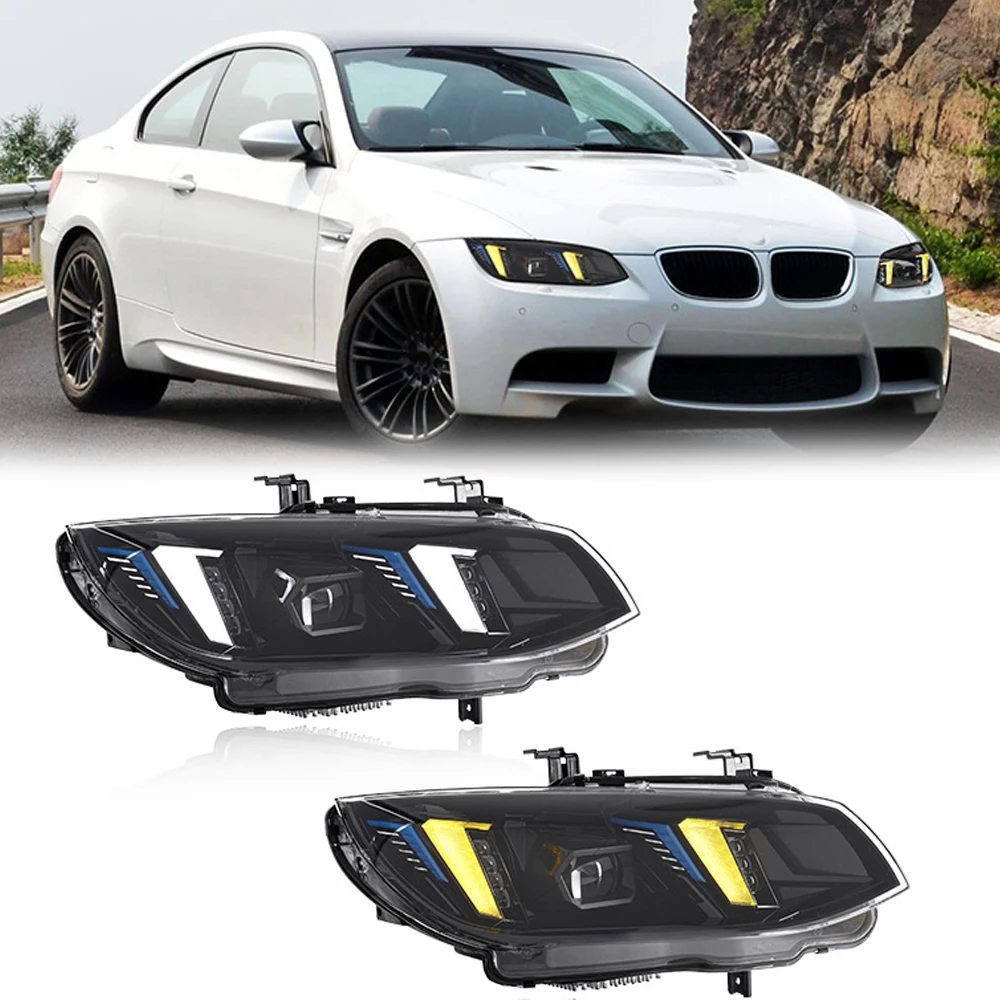 

Горячие светодиодные фары для BMW 3 серии E92 E93 LCI 10-13, полностью светодиодные DRL, автомобильные фары в сборе, сигнальные автоаксессуары, модифицированная лампа
