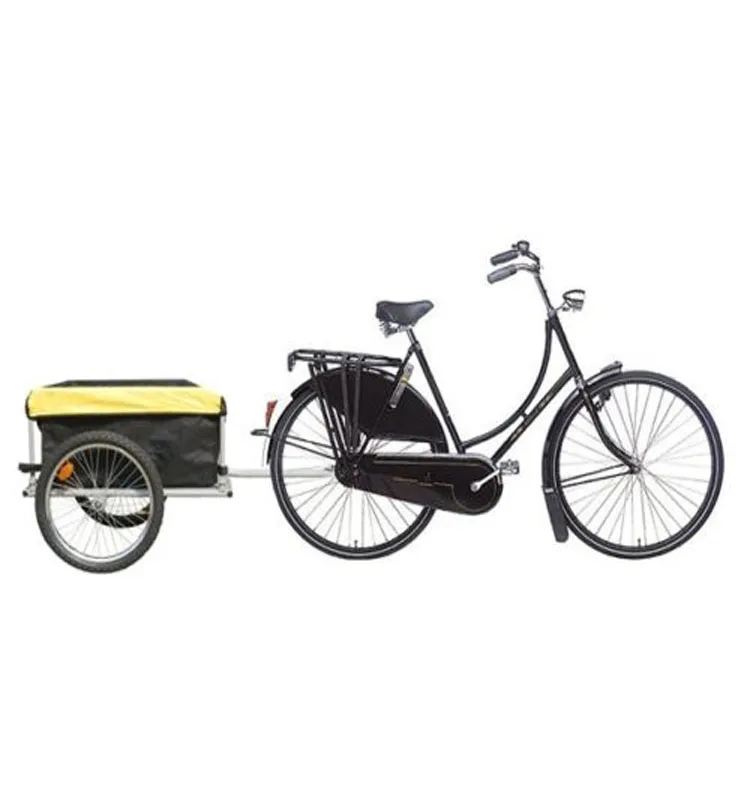 

New Design Outdoor Shopping Cart Bicycle Cargo/Luggage Trailer - Yellow/Black Bicycle Cargo Trailer Truck Bracket