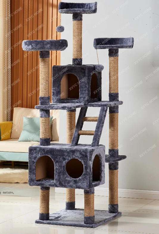 Cat Villa Large Cat Scratch Trees Scratching Pole Cat Nest Picture Labeling Cat Toys