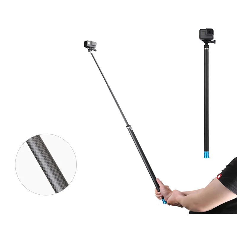 

TTL-F28A 2.7M Selfie Stick Ultra Long Carbon Fiber Handheld Extendable Monopod for GoPro Hero 10 9 8 7 6 5 DJI Osmo Action 2