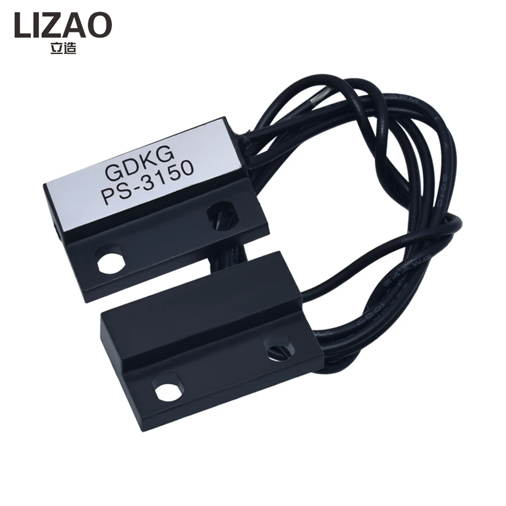 LIZAO PS-3150 Normally Open Reed Switch Sensor 30cm Wire Magnetic Proximity Detector for Door Window Safety Alarm
