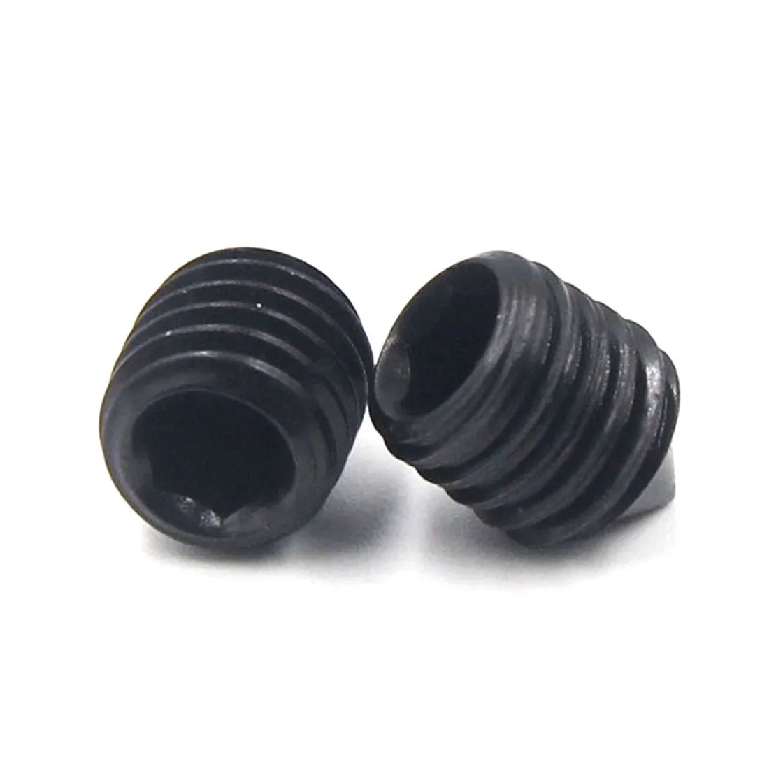 10 Pcs/Bag M2 M2.5 M3 M4 M5 M6 M8 304 Stainless Steel/Grade 12.9 Black Allen Socket Set Screws with Cone Point DIN914