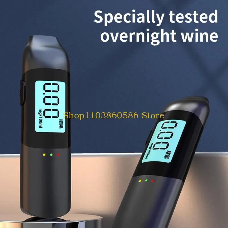 242A Respirator Alcoholicity Detector Tester Fast Response LCD Digital Display Breath Analyzers Drunk Suitable for Car Driver