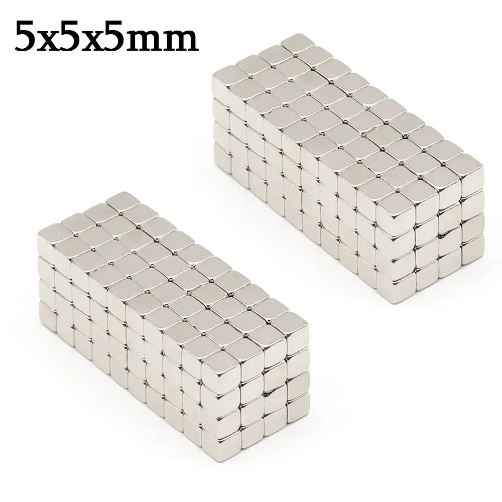 5x5x5mm Super Strong Block Neodymium Magnet Powerful Magnets N35 small Permanent Magnetic NdfeB Refrigerator Magnet 5x5x5