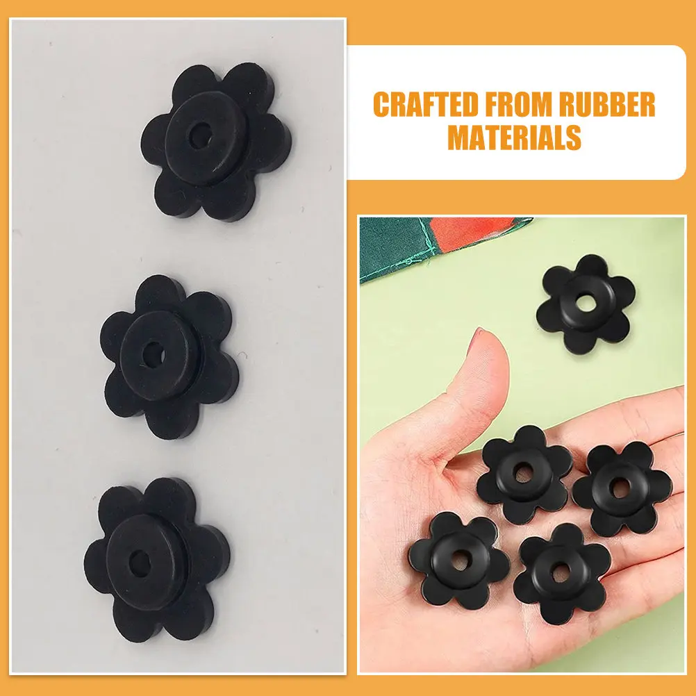 12Pcs Garden Flag Rubber Stoppers Heavy-Duty Windproof Anti-Skid Flag Stopper for Lawn Yard Banner Pole Fixing Solution