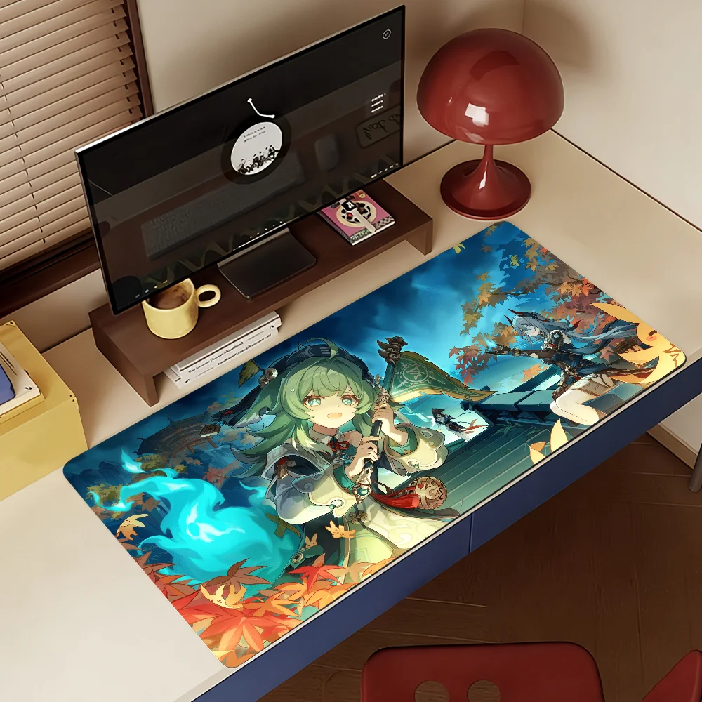 Honkai Star Rail Huohuo Mouse Pad Large Non-Slip Waterproof Mat Stitched Edge Keyboard Pad for Gaming Daily Office