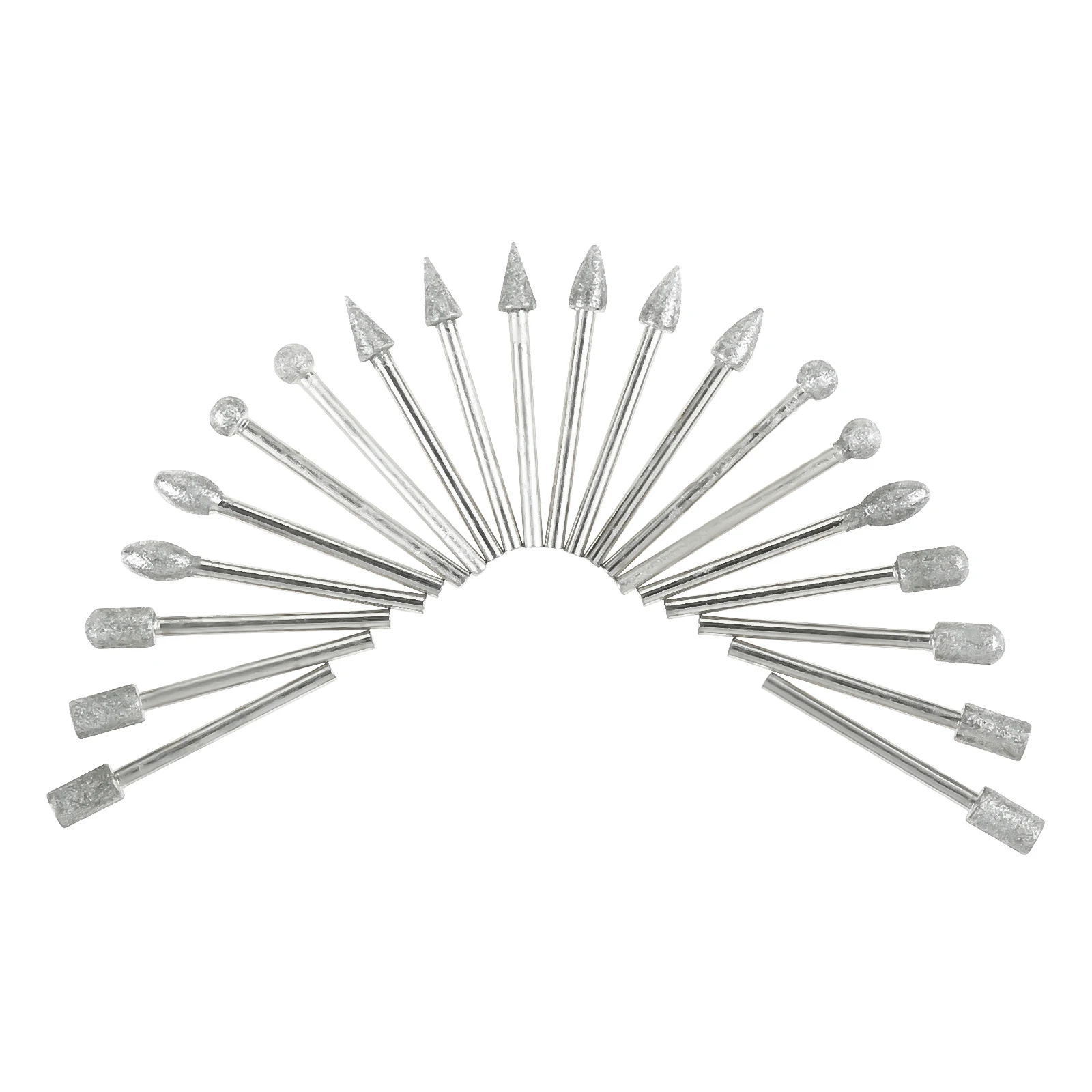 20 Stuks Diamant Slijpen Burr Bit 1/8 Inch Schacht Voor Steenhouwen Diy Slijpen Graveren Rotsen Sieraden Glas Keramiek