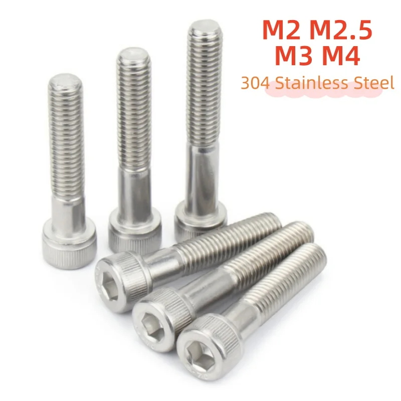 

10~50pcs 304 Stainless Steel Half Thread Socket Head Shoulder Screw M2M2.5M3M4 Hexagonal Socket Head Cup Screws Allen Hex Bolt