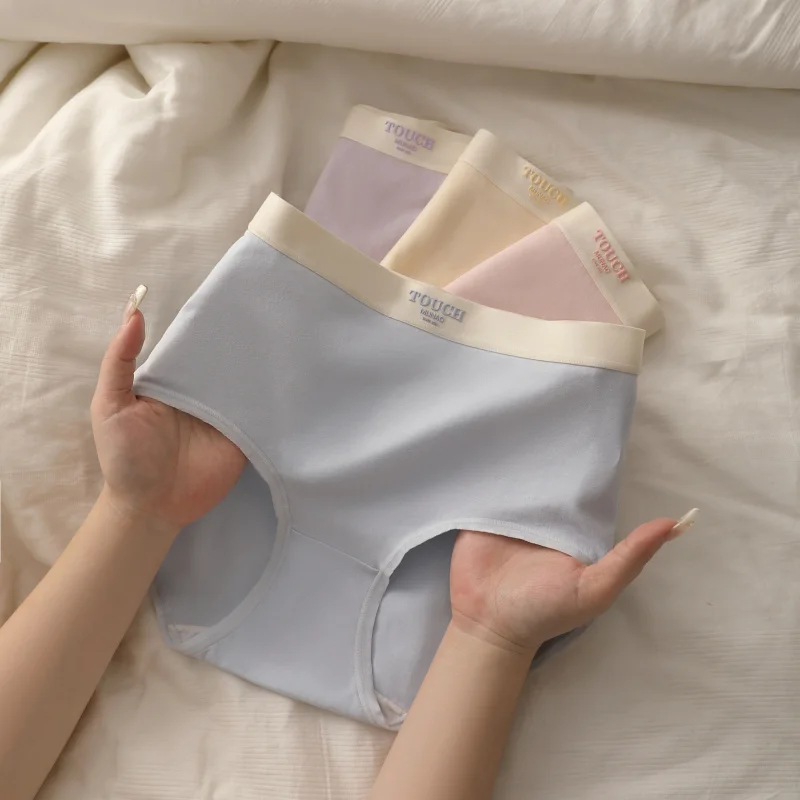 Celana dalam pinggang tinggi celana dalam wanita olahraga Lingerie Wanita pengangkat bokong katun pakaian dalam wanita seksi segitiga mulus wanita