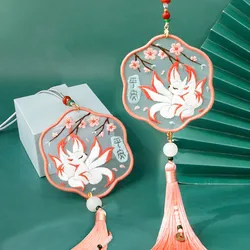 Cross Stitch Diy Cartoon Manual Material Package Lovely Rabbit Nine Tailed Fox Flower Embroidery Peace Sign Pendant Home Decor